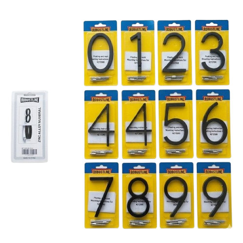 Numbers - Zinc Door Fittings Zinc Alloy Premium Hardware for Door Cabinet Window Furniture and Interior Use